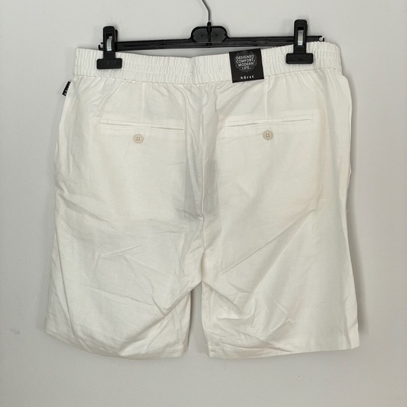 NWT Hoerst White Cotton/Linen Mens Shorts Size 36 - Picture 2 of 6